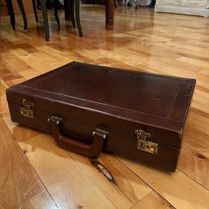Vintage Stradellina genuine leather briefcase